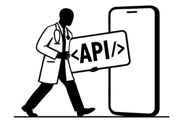 Man carrying healthcare sign